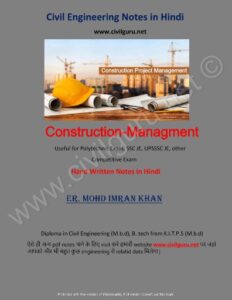 Construction Management Notes pdf