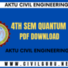 Civil Engineering 4th sem quantum pdf