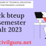 bteup odd Semester Result 2023